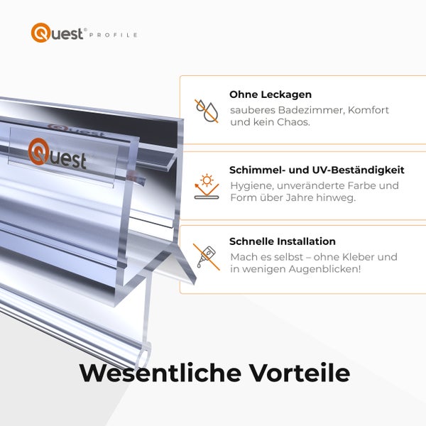 Quest Profile Dichtungsprofil mit den Vorteilen: Keine Leckagen, Schimmelbeständigkeit, UV-Beständigkeit und schnelle Installation