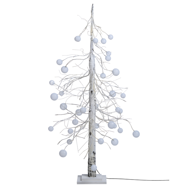 Dekorativer beleuchteter Baum mit Kugeln für den Innenbereich