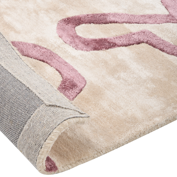Teppich KAPPAR Beige 160 x 230 cm Viskose