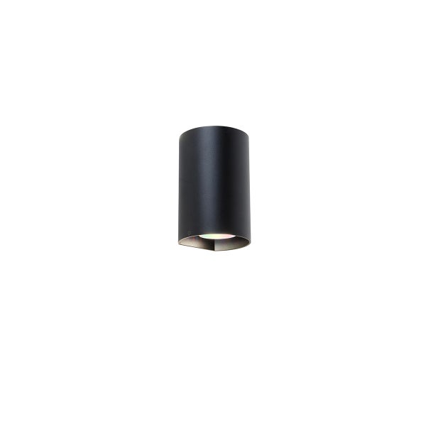 Smarte runde Wandleuchte schwarz inkl. Wifi GU10 - Sabbir