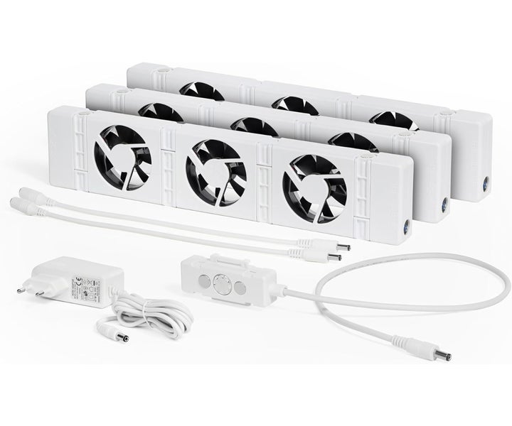 Simple Fix Heizkörper Ventilator - Energieeffizient, Erwärmt deinen Raum doppelt so schnell, Bis zu 30 % Energieeinsparung - Flüsterleise, Einfach zu montierender Heizungsventilator - Heizkörperventilatoren 3 Stucks