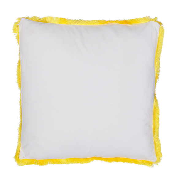 Dekokissen 2er Set MANJU Samtstoff 45 x 45 cm Gelb Tiermuster