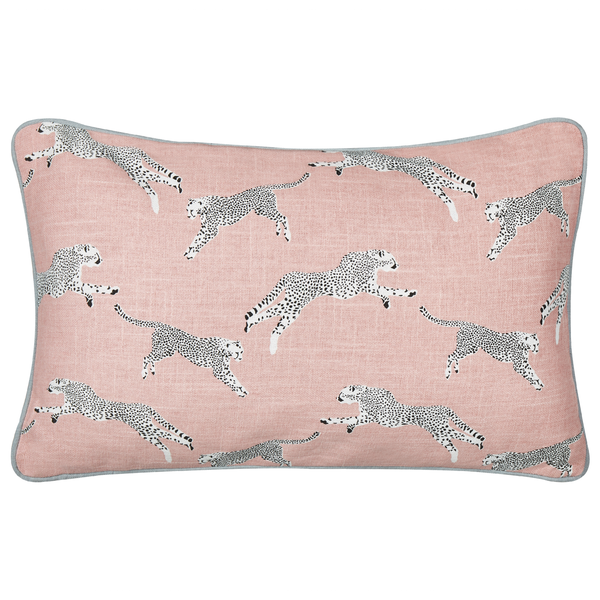 Dekokissen 2er Set ARALES Baumwolle 30 x 50 cm Pastellrosa Tiermuster
