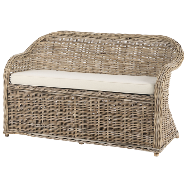 Gartensofa 2-Sitzer SUSUA Rattan Naturfarben