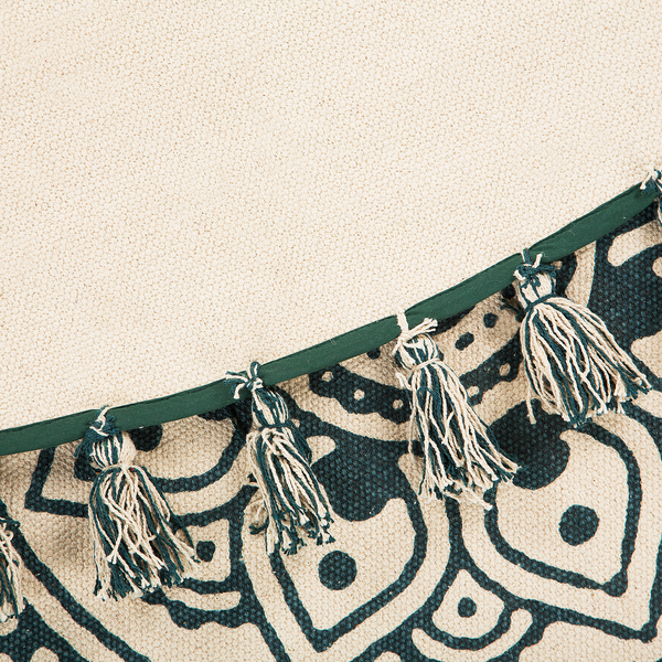 Teppich IRICE Grün ø 120 cm Baumwolle