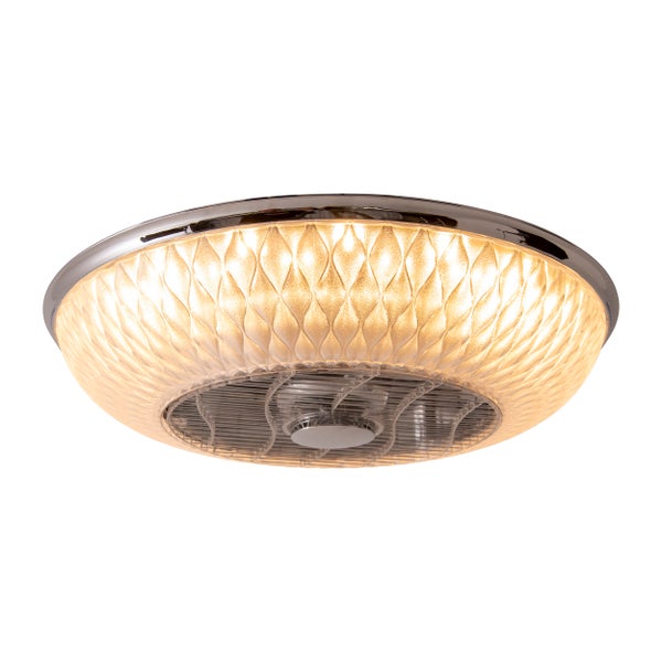 LED Deckenleuchte VIENTO mit Ventilator,  aus Metall und Kunststoff, mit integrierten LEDs, Beleuchtung für Wohnräume oder Büro