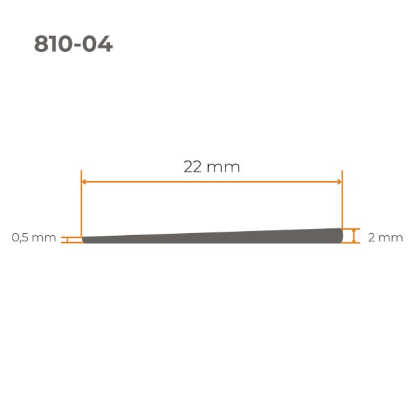 Technische Zeichnung eines Keils mit Maßangaben