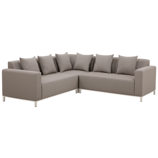 Garten Ecksofa mit Tisch 5-Sitzer BELIZE linksseitig modular Beige