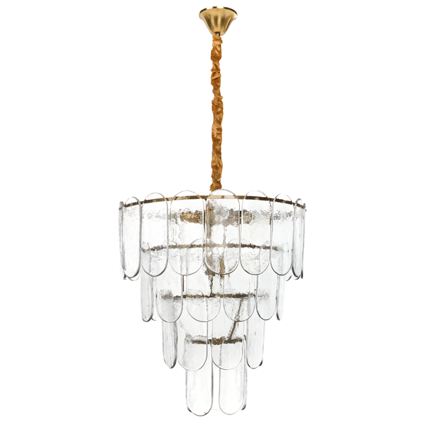 Mehrstufige Hängeleuchte mit Glasplatten