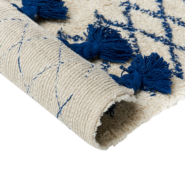 Teppich ERZINCAN Beige 80 x 150 cm Baumwolle