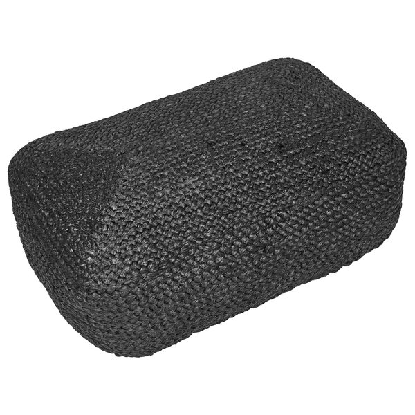 Pouf ISARDA Jute Schwarz 40 cm 70 cm 20 cm