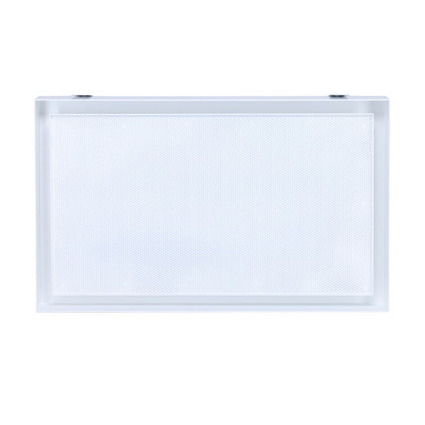 Rechteckige LED-Wannenleuchte zur Wand- oder Deckenmontage mit strukturierter Abdeckung