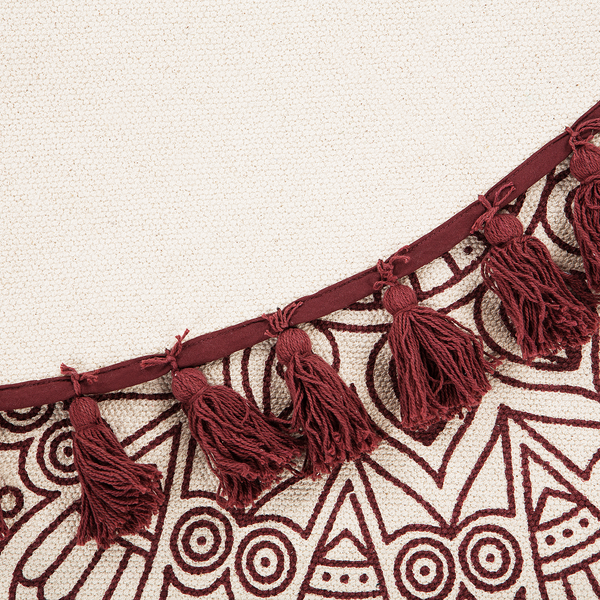 Teppich AYAKLI Rot ø 120 cm Baumwolle