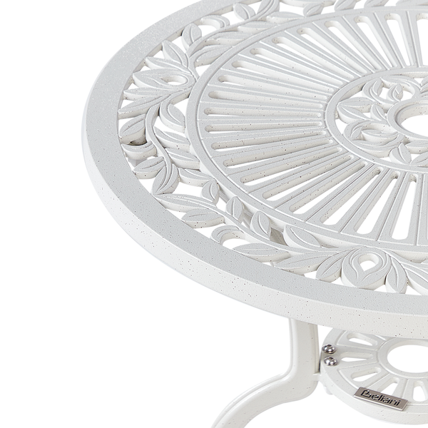Outdoor Bistrotisch DASCIO 61 cm 61 cm Metall Cremeweiß