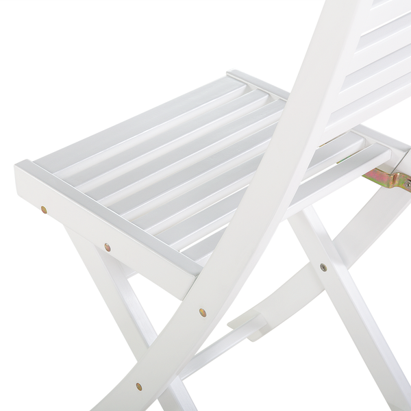 Bistro Set klappbar FIJI Akazienholz Weiß
