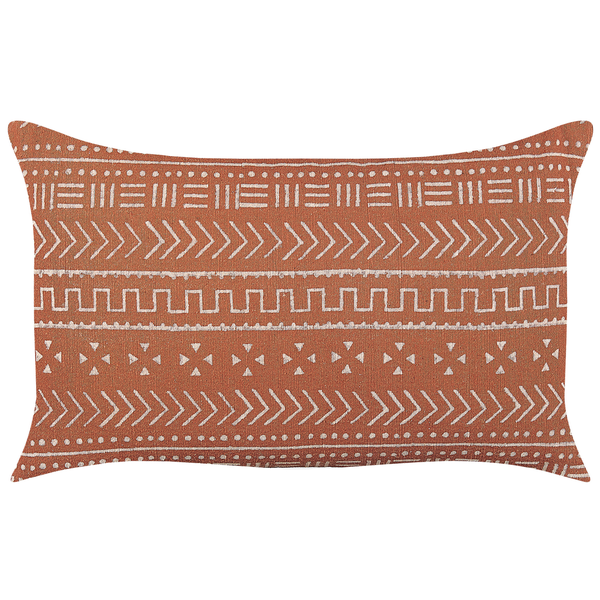 Dekokissen 2er Set ORLAYA Baumwolle 55 x 35 cm Orange Geometrisches Muster
