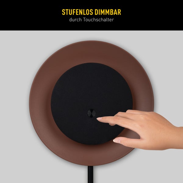 Dimmbare Leuchte mit Touchschalter und Hand