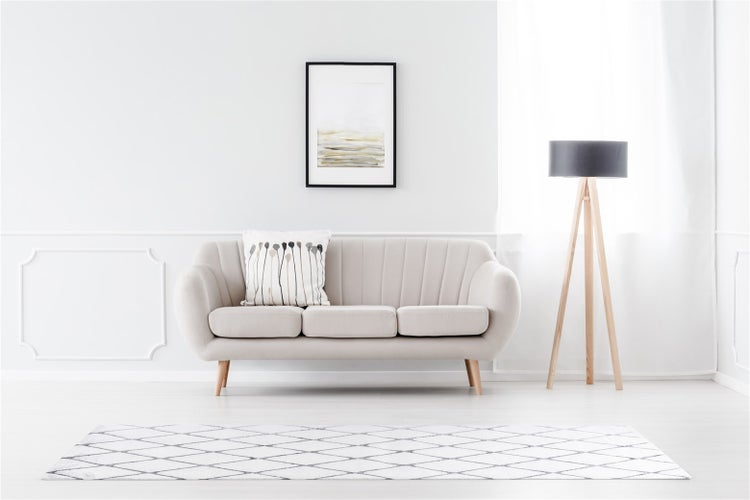 Kurzflor Teppich Splendora Weiß / Anthrazit Modern, Klassisch 80 x 250 cm