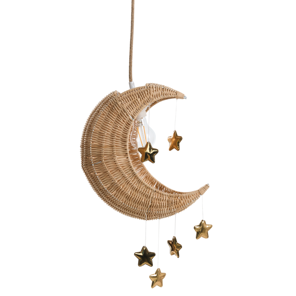 Hängeleuchte Mond ORCHON Rattan Naturfarben