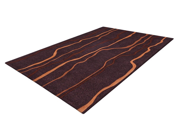 Kurzflor Teppich Haruki Taupe / Orange Modern 70 x 140 cm