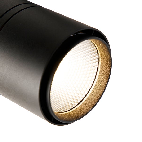 Moderner dimmbarer 3-Phasen-Spurfleck schwarz inkl. LED 3000K - Lineal 38