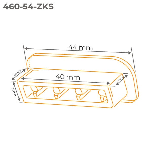 Quest Endkappe, Abschlusskappe für PVC Handlauf 40x8mm, Treppenhandlauf STANDARD - Weiß