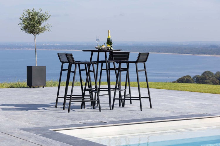 Mexico Lounge-Set 5 Teile schwarz. 65 X 65 X 95 cm