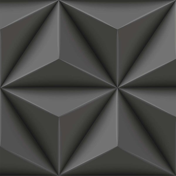 Origin Wallcoverings Tapete 3D-Muster Dunkelgrau - 53 cm x 10.05 m - 347816