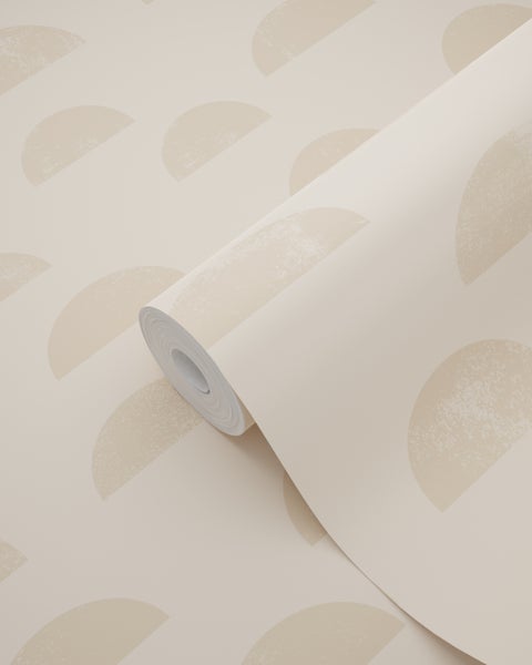 ESTAhome Tapete grafisches Motiv Beige - 53 cm x 10.05 m - 139735