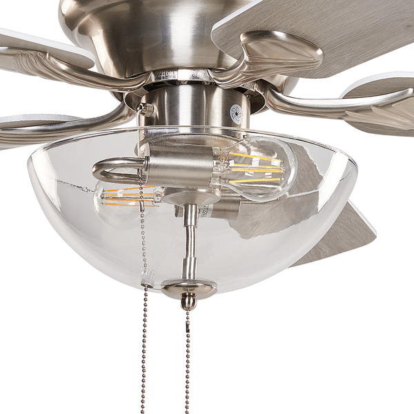 Deckenventilator mit Licht SIRAMA Silber