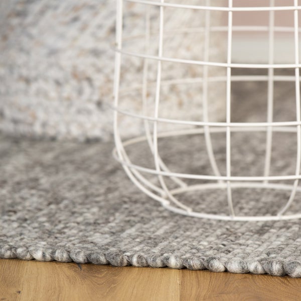 Kurzflor Teppich Anouk Silber Modern, Uni 160 x 230 cm