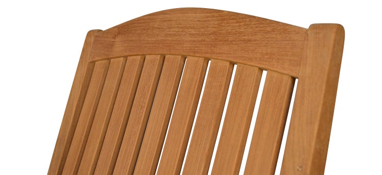 Teak Schaukelstuhl Massivholz wetterfest unbehandelt premium