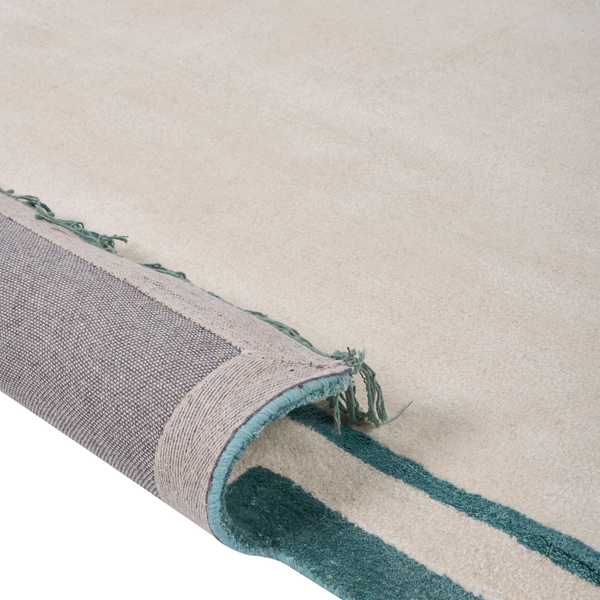 Teppich Viskose beige / blaugrün 160 x 230 cm BERWARI