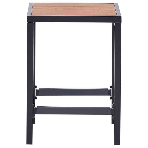 Gartentisch mit Tischplatte aus Holz und Metallgestell