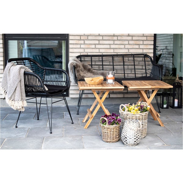 Bine kleiner Gartentisch 50x50 cm Teakholz massiv. 50 X 50 X 50 cm