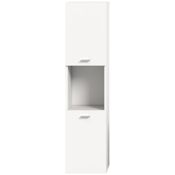 Boston Hochschrank Bad 2 Türen 1 Fach weiß. 30 X 29 X 125 cm