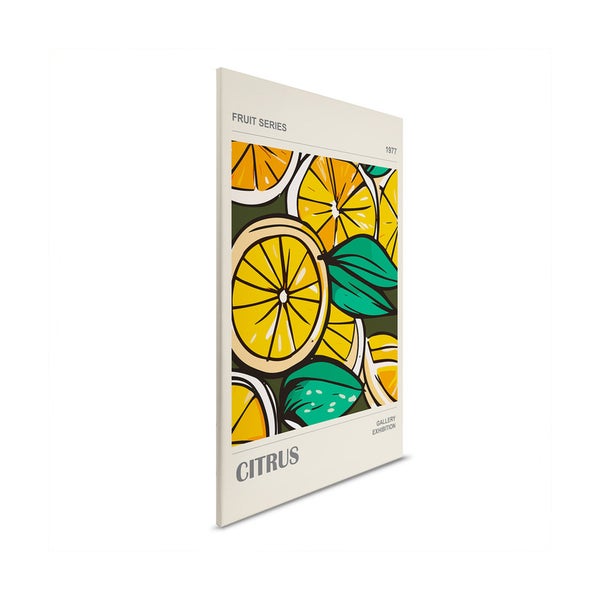 Dekoratives Wandbild mit Zitrusfrüchtemotiv