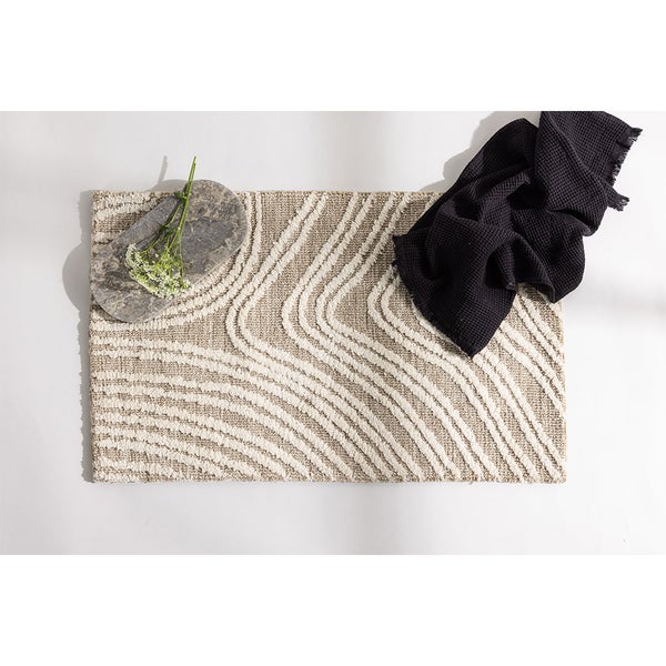 Vera Badematte 80x50cm Beige. 50 X 80 X 2 cm