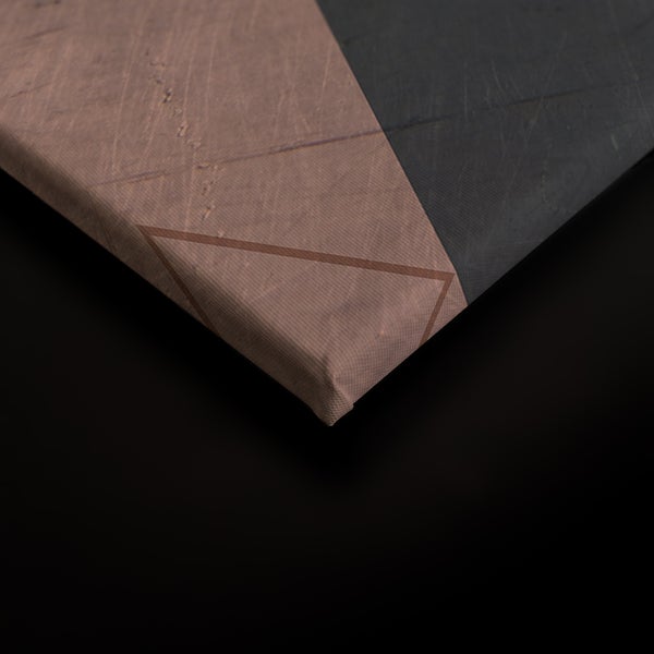 Wandbild auf Leinwand mit geometrischem Muster und strukturierter Optik