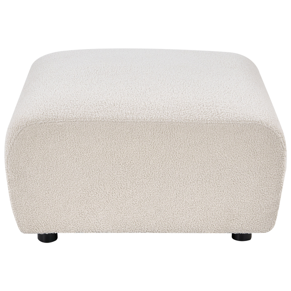 Gepolsterter Hocker mit Stoffbezug und Füßen
