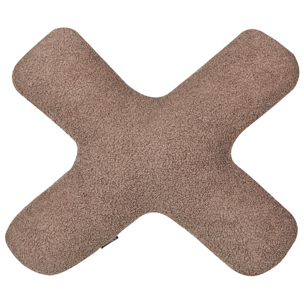 Dekokissen 2er Set HESPERIS Bouclé Braun Ohne Muster