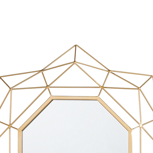 Wandspiegel HILLION 60 cm 60 cm Metall Gold