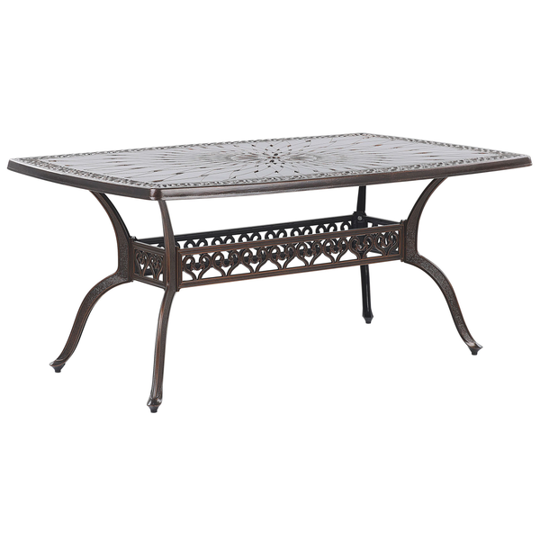 Gartenmöbel Set 6-Sitzer LIZZANO inkl. Kissen Metall Dunkelbraun