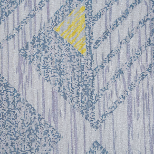 Teppich grau-gelb geometrisches Muster 80 x 150 cm KARGI