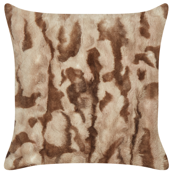 Dekokissen 2er Set BAKIRA Webpelz 45 x 45 cm Braun Abstraktes Muster