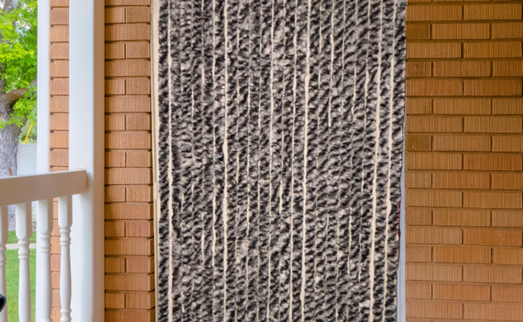 Fliegenvorhang Katzenschwanz-Fliegenvorhänge Katzenschwanz  Schwarz-Weiß meliert - 100cm x 230cm