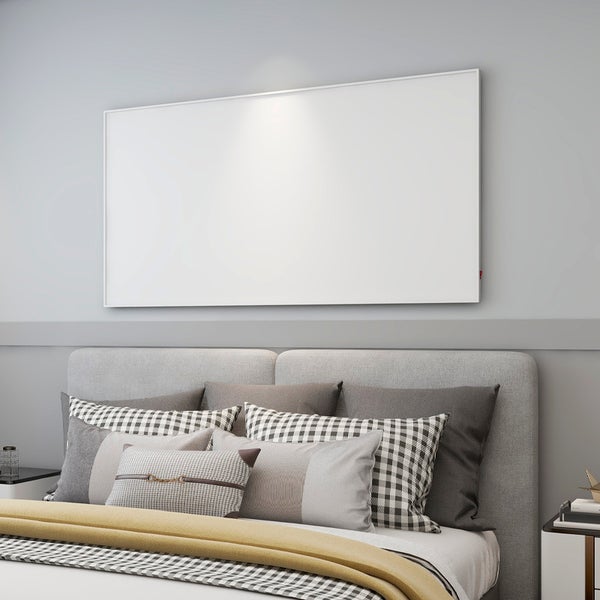 Infrarotpanel Quality Heating Aluminiumrahmen 60x60cm 350W Aluminium Weiß IP54 inkl. Wandhalterung Thermoschutz 2m-Netzstecker 2 Jahre Garantie