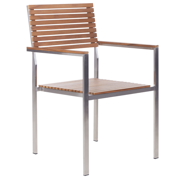 Gartenstuhl 6er Set VIAREGGIO FSC® zertifiziertes Teakholz Braun