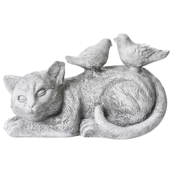 Gartenfigur KALELA Katze Grau