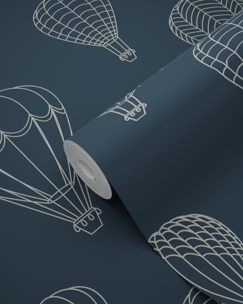 ESTAhome Tapete Luftballons Dunkelblau - 50 x 900 cm - 139721